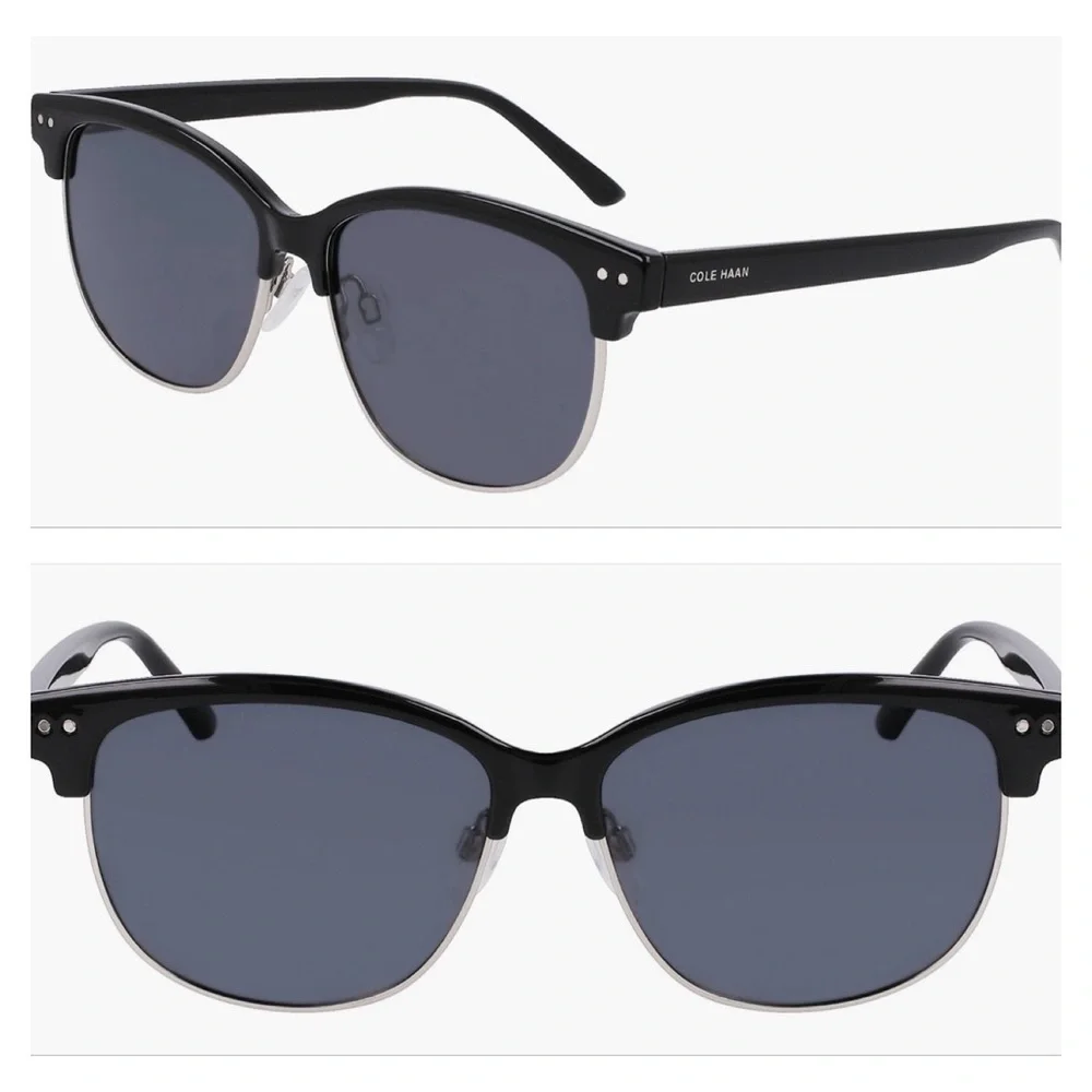 Cole Haan 55mm Half Rim Polarized Sunglasses